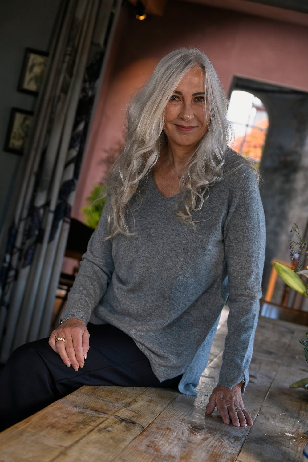 Nikoline long-sleeved knit in Cashmere Grey