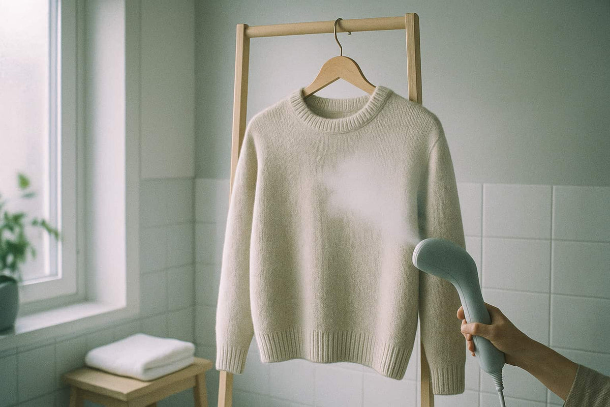 Fjerne lugt fra uld uden vask: steaming og skånsom opfriskning