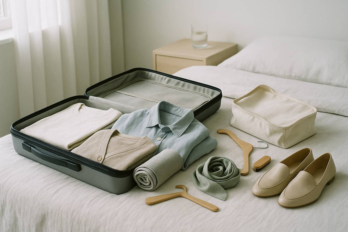 Rejsegarderobe: lette lag i naturmaterialer der ikke krøller